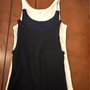 Black blue and White Tank Tops Loft small